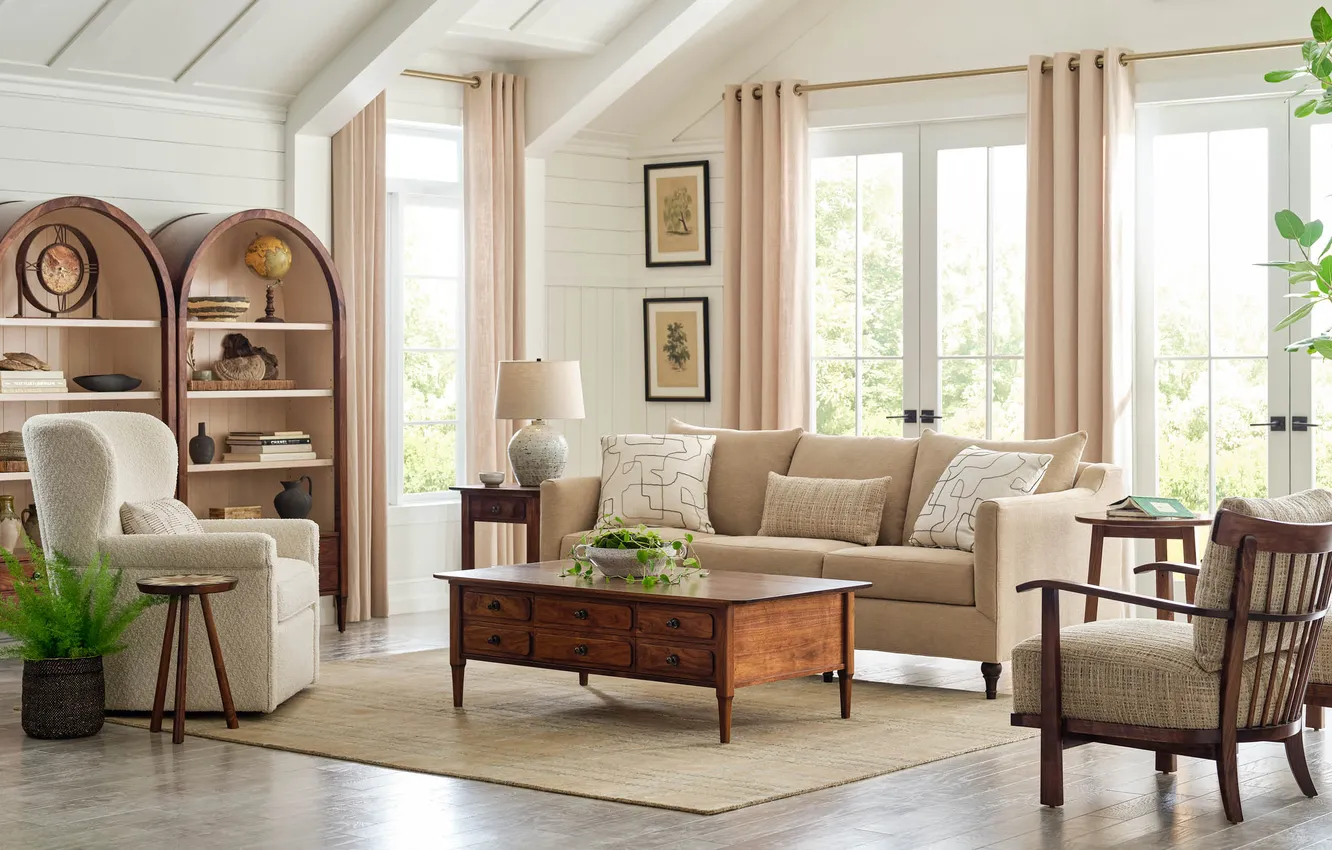 Photo wallpaper design, style, room, interior, living room