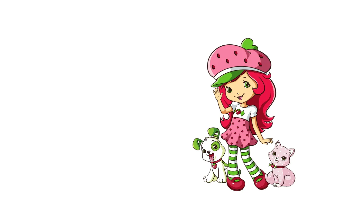 Photo wallpaper cat, art, puppy, kitty, dog, children's. girl