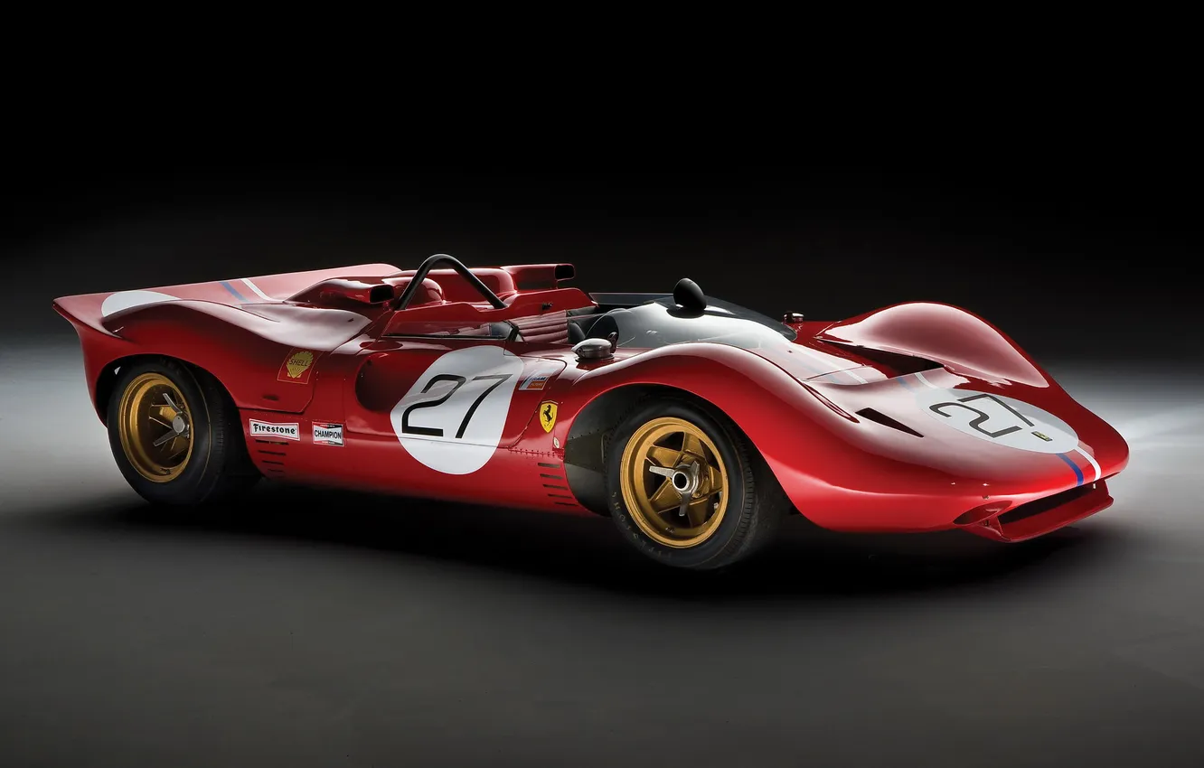 Photo wallpaper car, Ferrari, red, p4 330