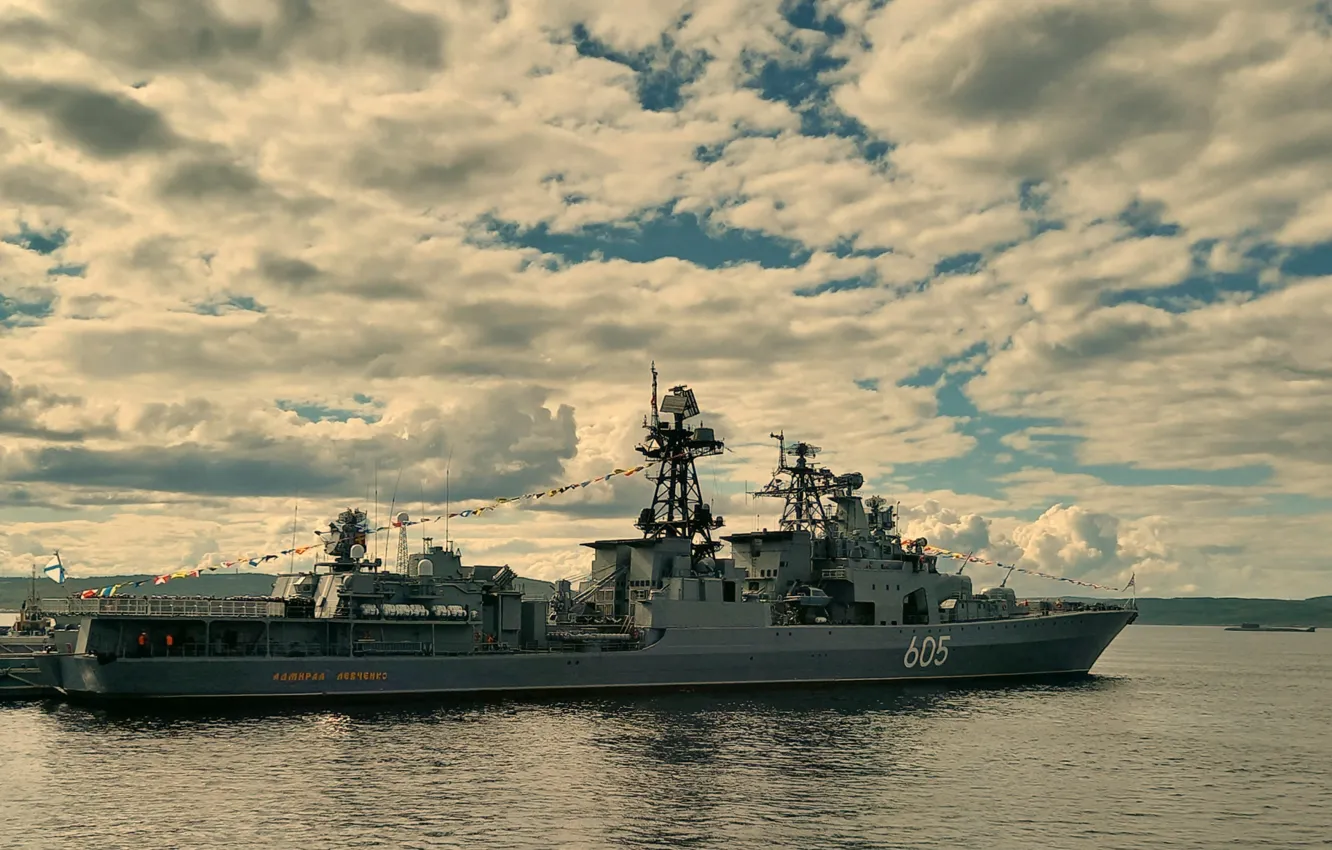 Photo wallpaper BOD, project 1155, Admiral Levchenko