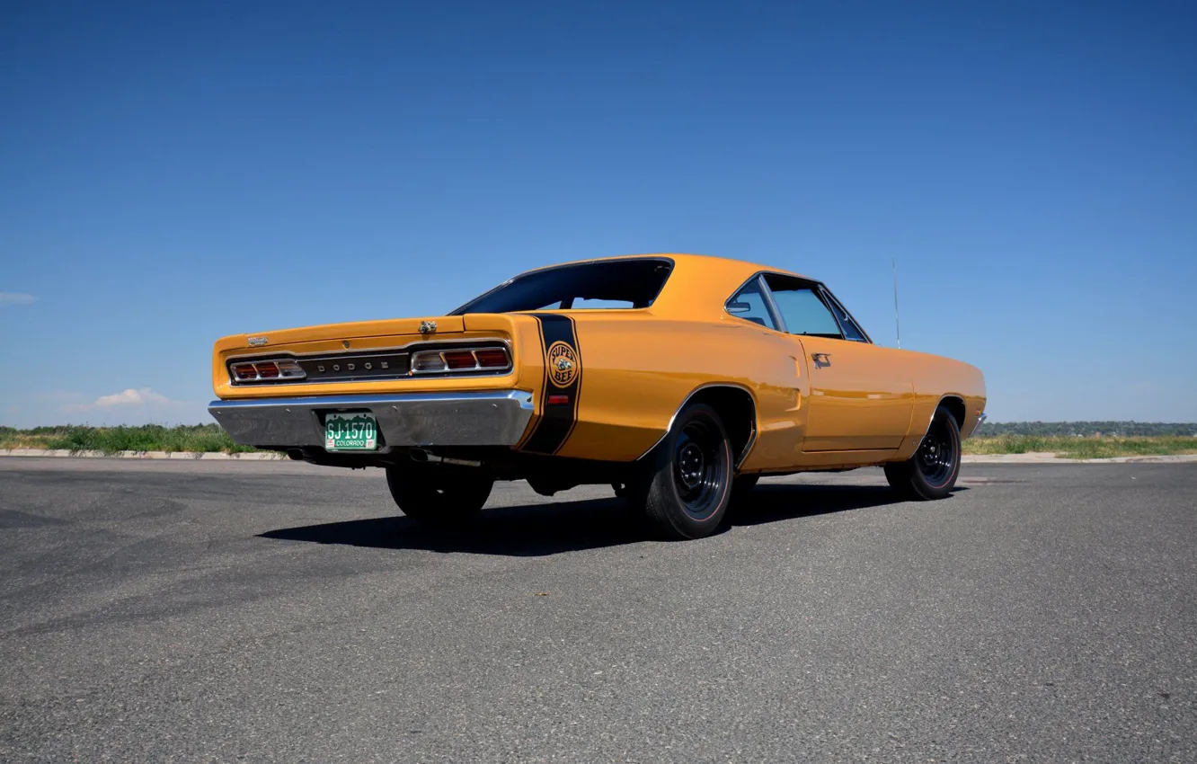 Photo wallpaper Dodge, Orange, Coupe, Coronet, Muscle car, Super Bee, Modified, 440 Six Pack