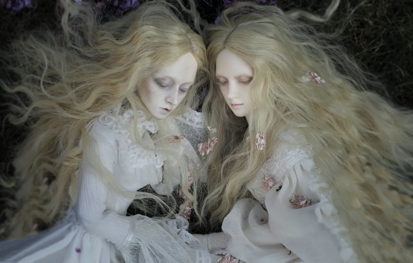 Wallpaper style, girls, hair, doll images for desktop, section разное