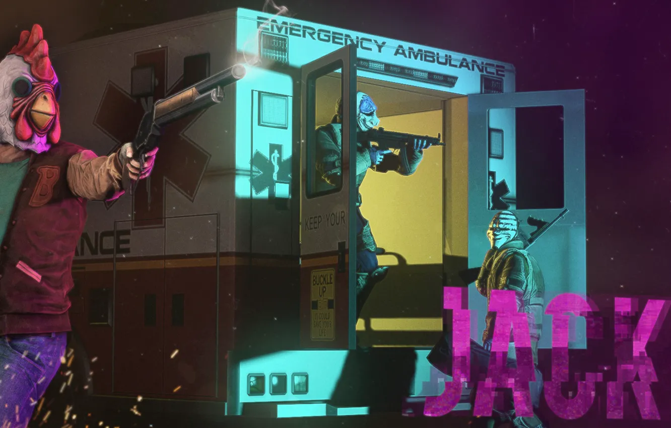 Photo wallpaper the game, mask, Miami, shotgun, Houston, cock, bit, Dallas