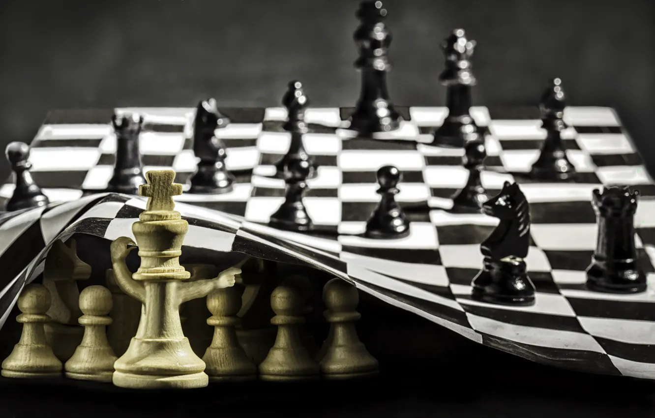 Photo wallpaper the situation, chess, figure