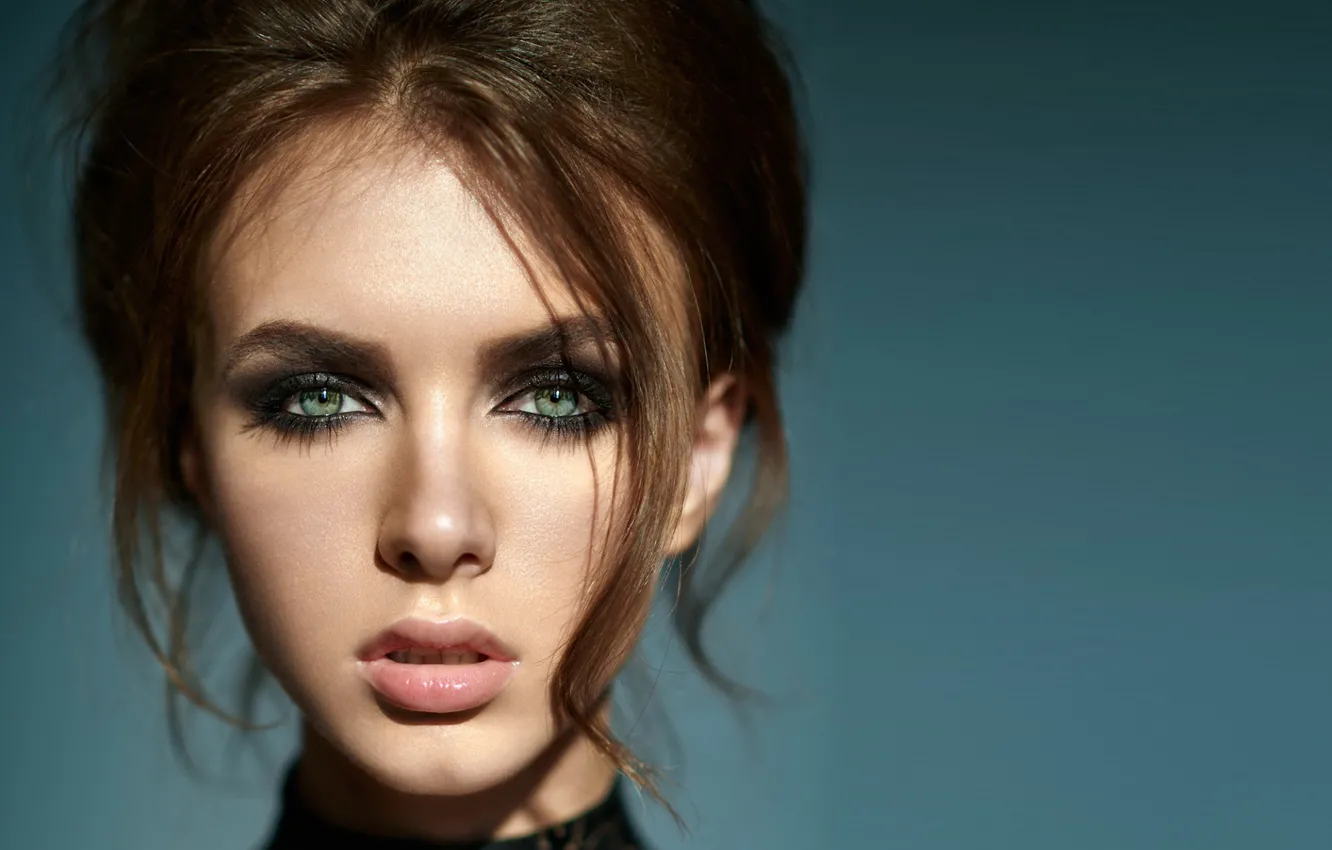 Photo wallpaper girl, portrait, green-eyed