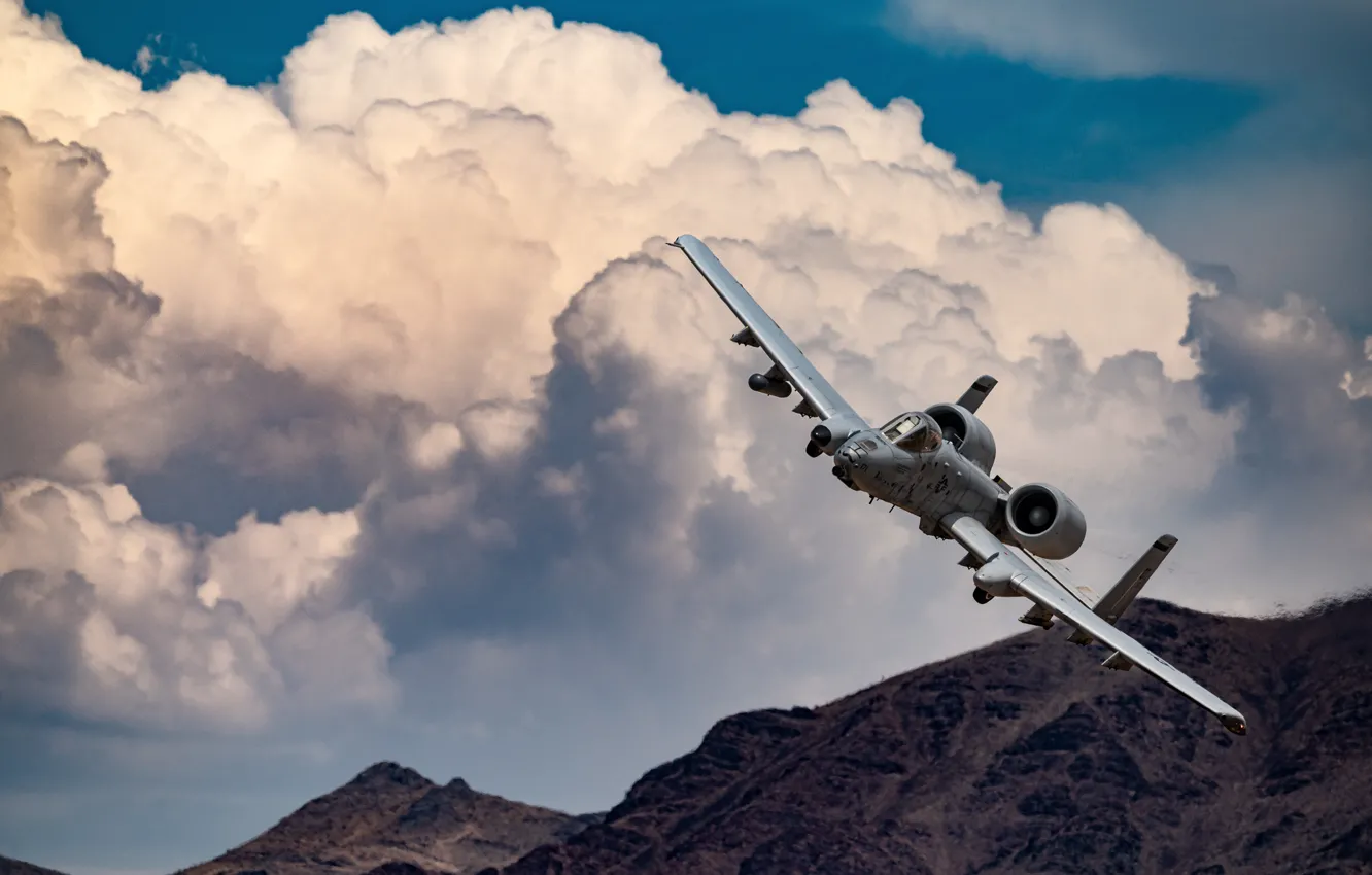 Photo wallpaper UNITED STATES AIR FORCE, Fairchild Republic A-10 Thunderbolt II, American single twin-engine attack aircraft