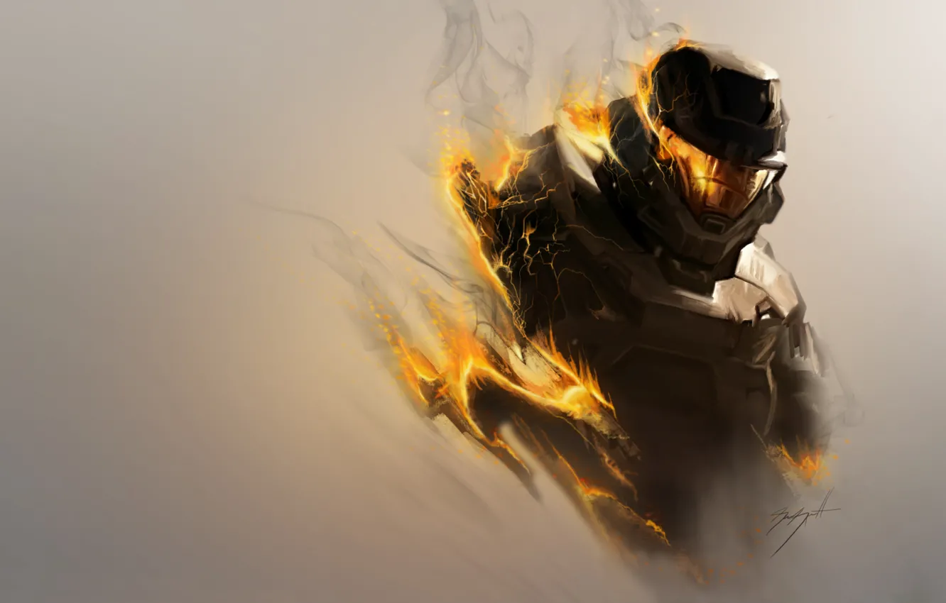 Photo wallpaper lights, helmet, Halo, Halo, Reach