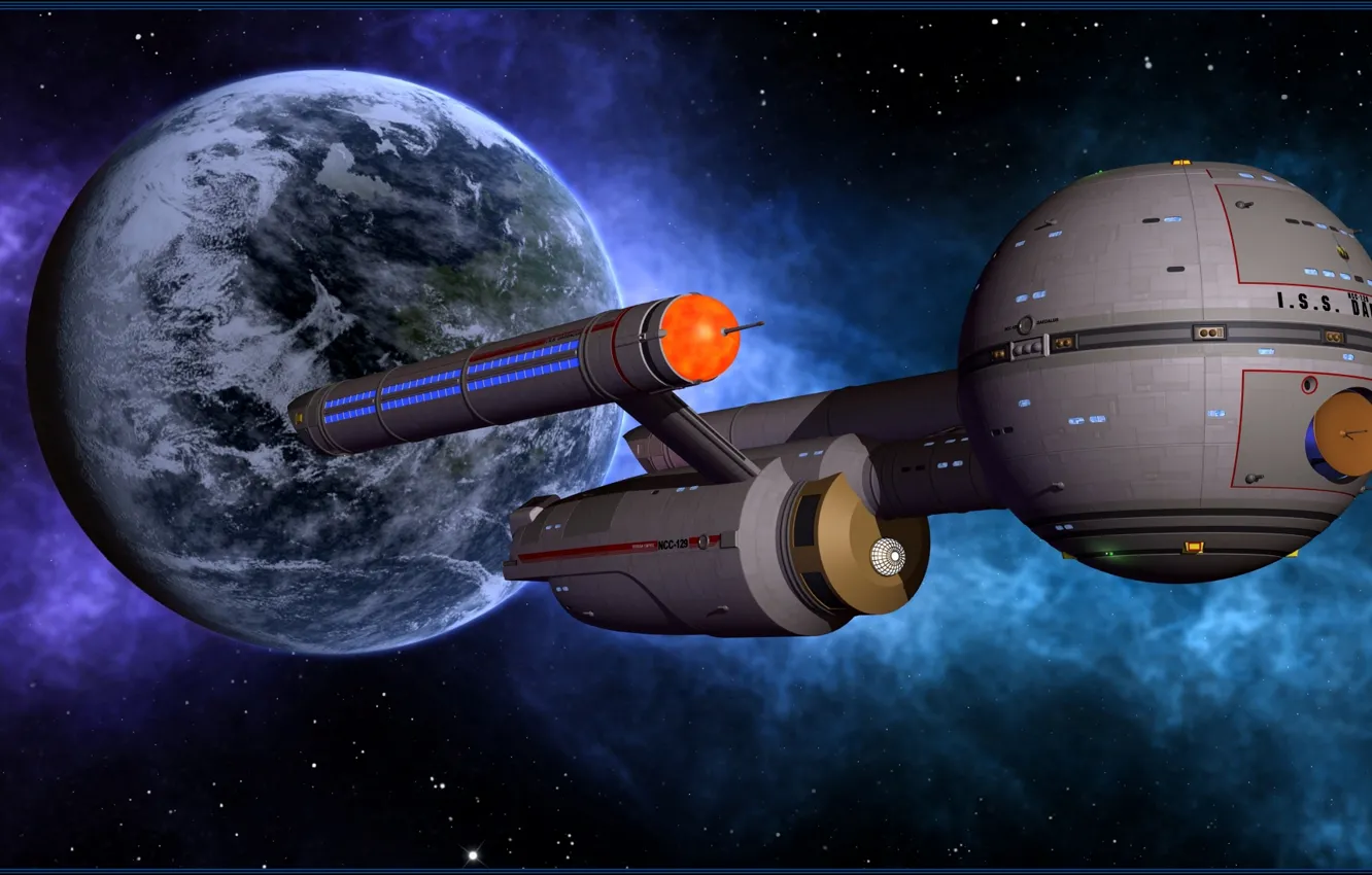 Photo wallpaper spaceship, planet, operation thor's hammer