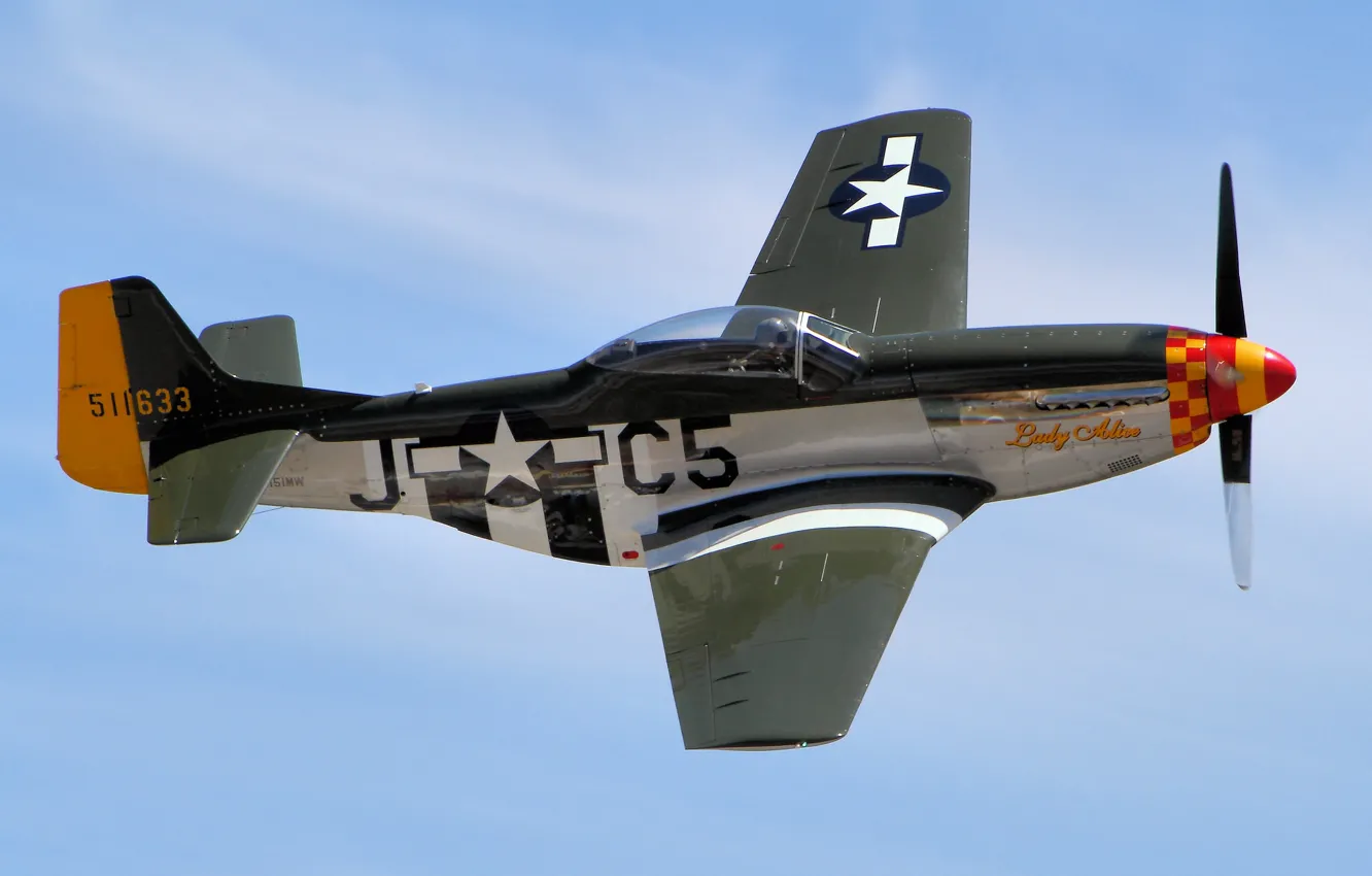 Photo wallpaper flight, Mustang, fighter, P-51