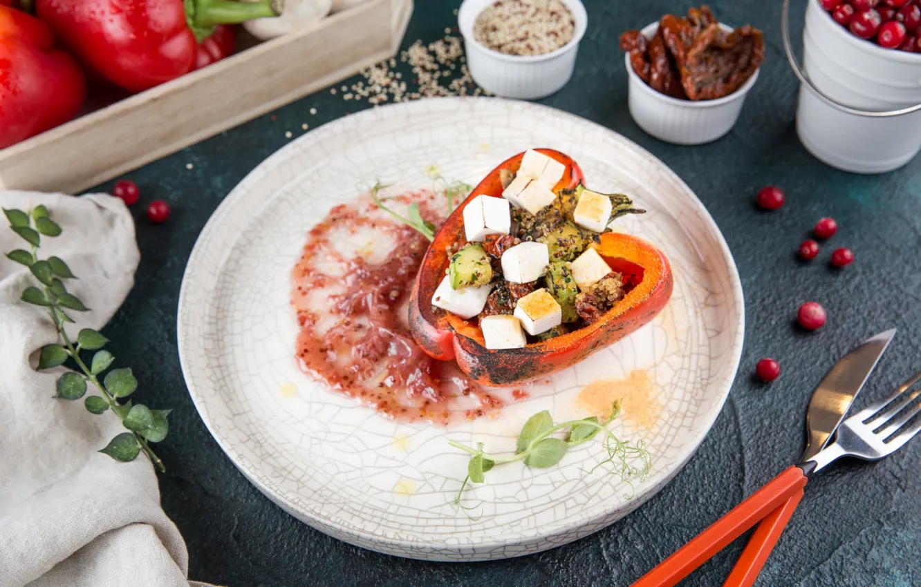 Photo wallpaper cheese, pepper, filling