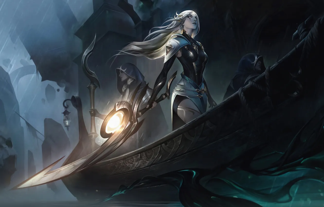 Photo wallpaper girl, the darkness, game, character, character, League of Legends, LOL, Diana