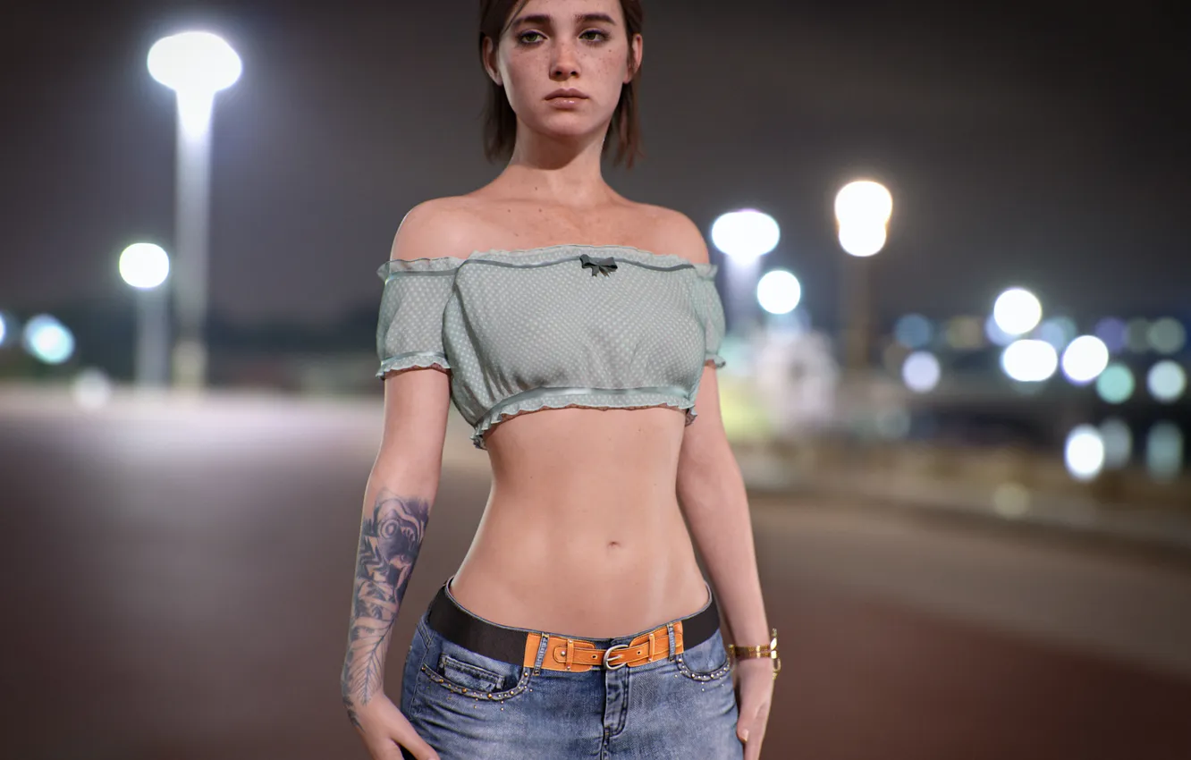 Photo wallpaper tattoo, The Last of Us, The Last of Us 2, video game girls, Ellie Williams