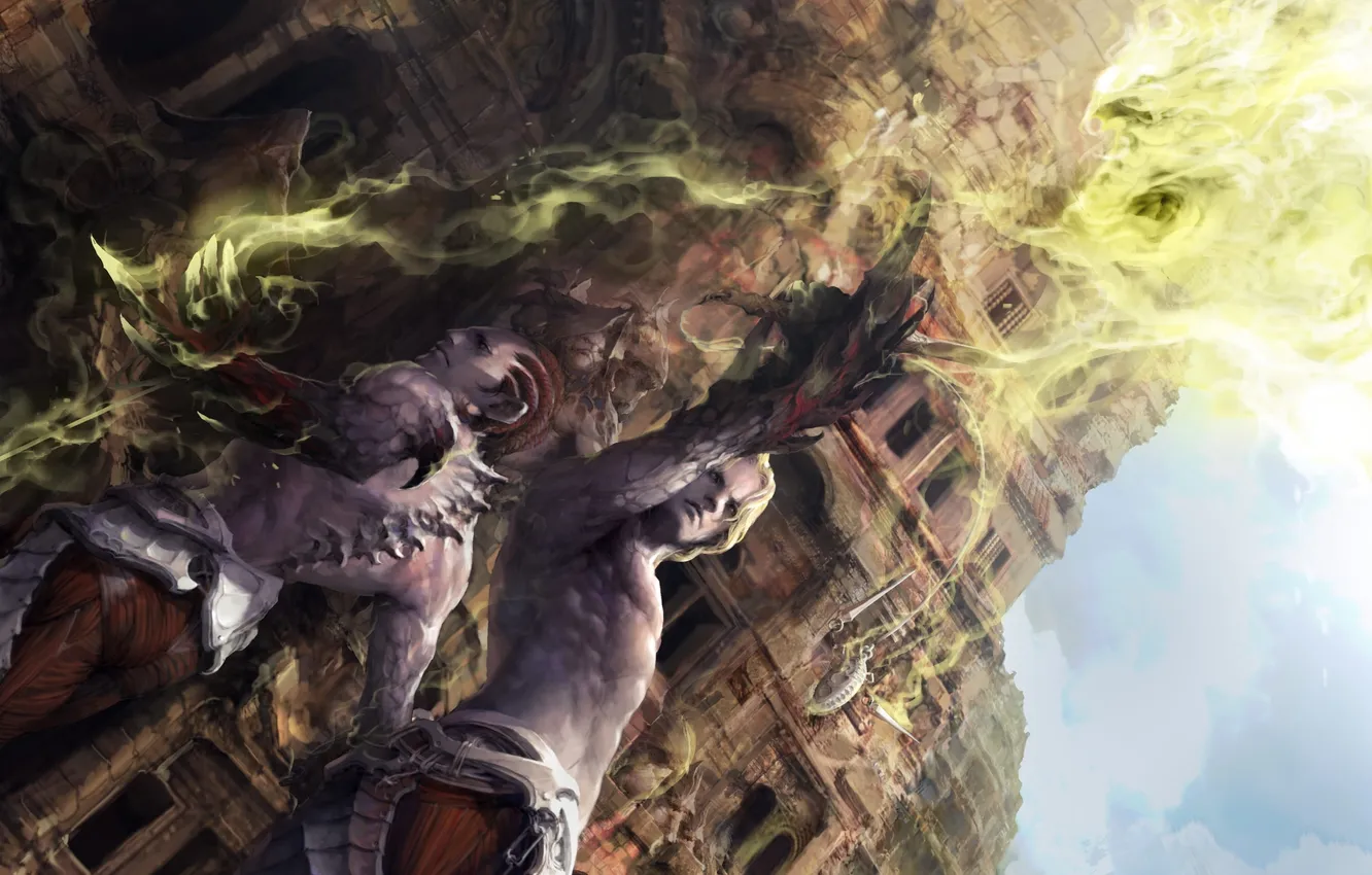 Photo wallpaper the city, magic, art, spikes, vampire, guy, Lee Sung-jae