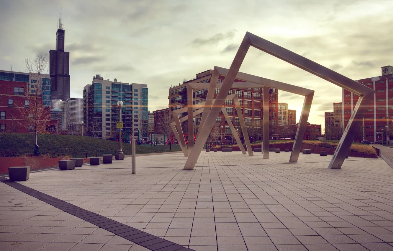 Photo wallpaper the city, building, home, area