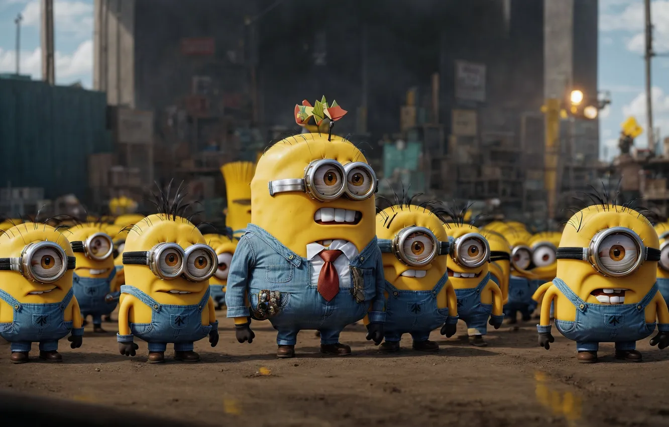 Photo wallpaper shirt, gloves, standing