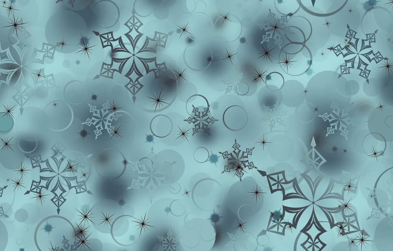 Photo wallpaper circles, snowflakes, background, Wallpaper, texture, digital, snowflakes, wallpaper-1920x1200