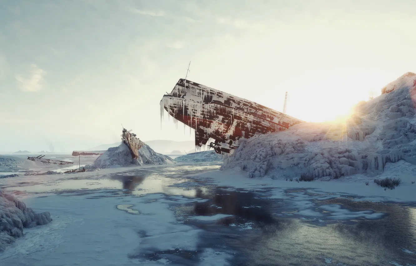 Photo wallpaper map, calm, World of Tanks