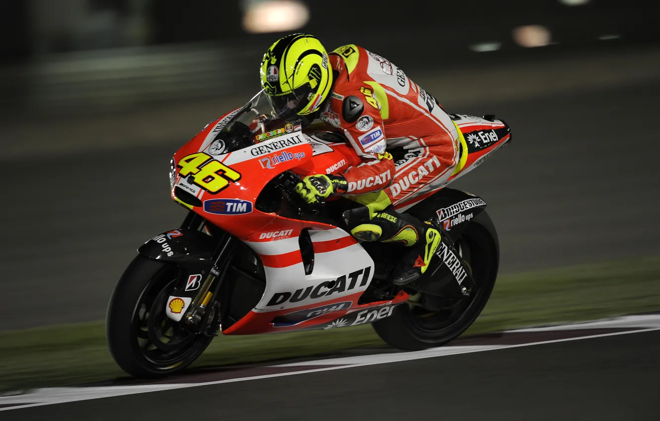 Photo wallpaper race, speed, track, motorcycle, Ducati, MotoGP, Valentino, Rossi