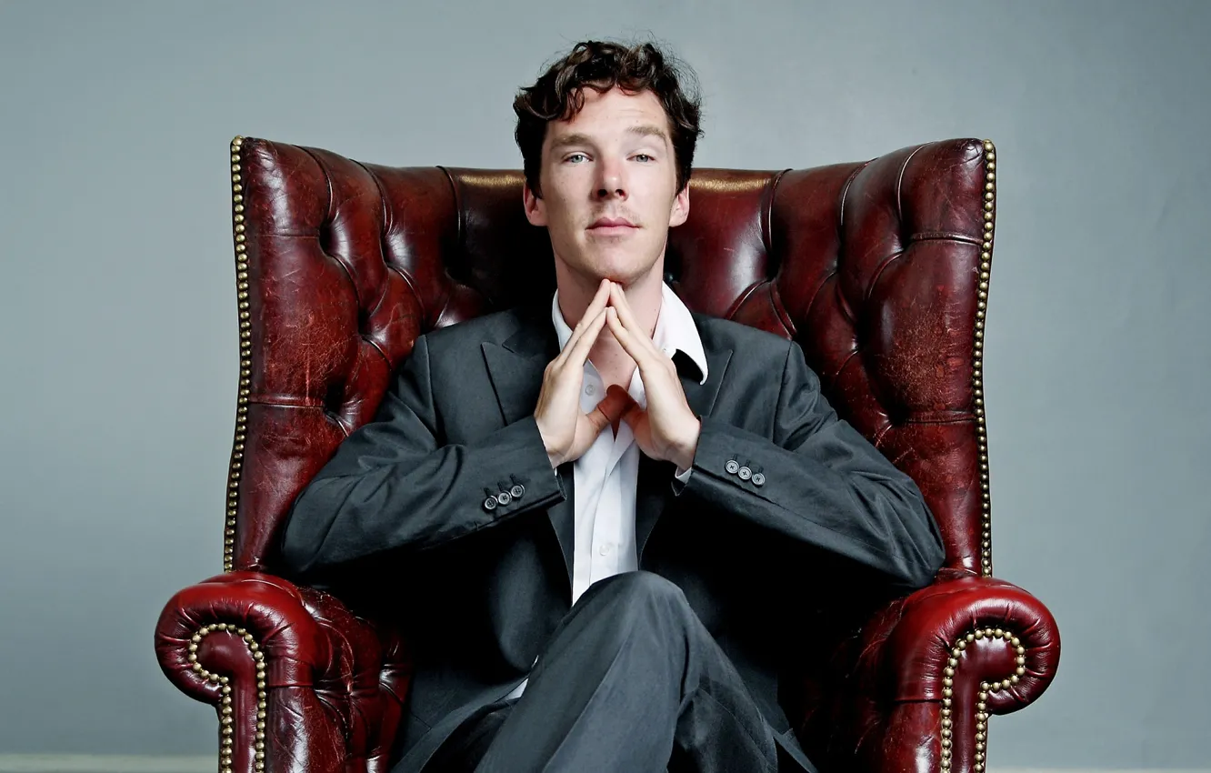 Photo wallpaper chair, guy, young, Benedict Cumberbatch, Benedict Cumberbatch
