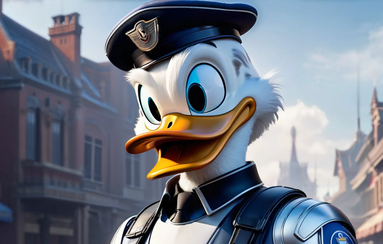 Photo wallpaper fiction, duck, fantasy, Donald Duck