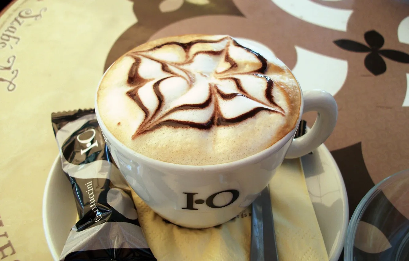 Photo wallpaper macro, coffee, chocolate, Cup, drink, coffee beans