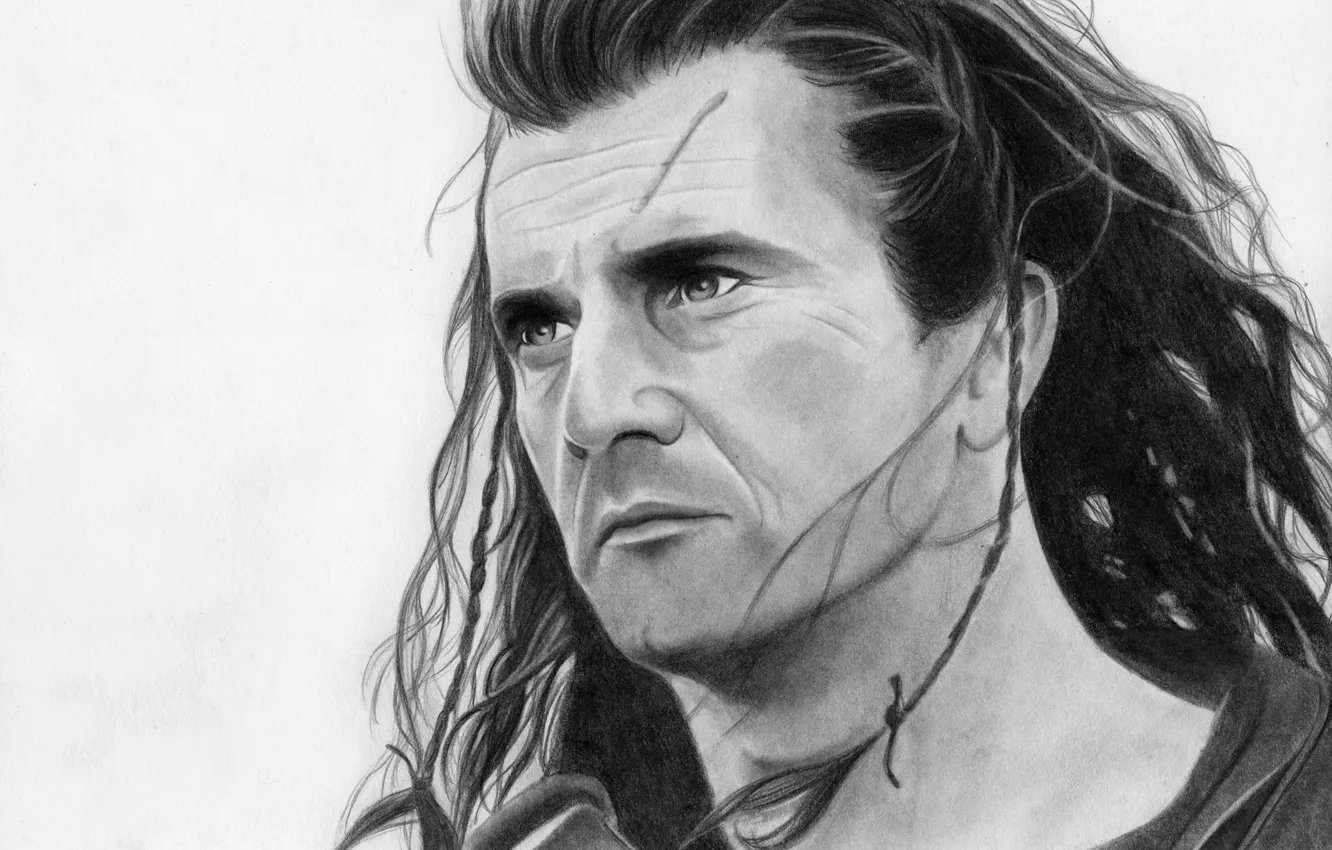 Photo wallpaper face, figure, hero, Mel Gibson, Brave heart