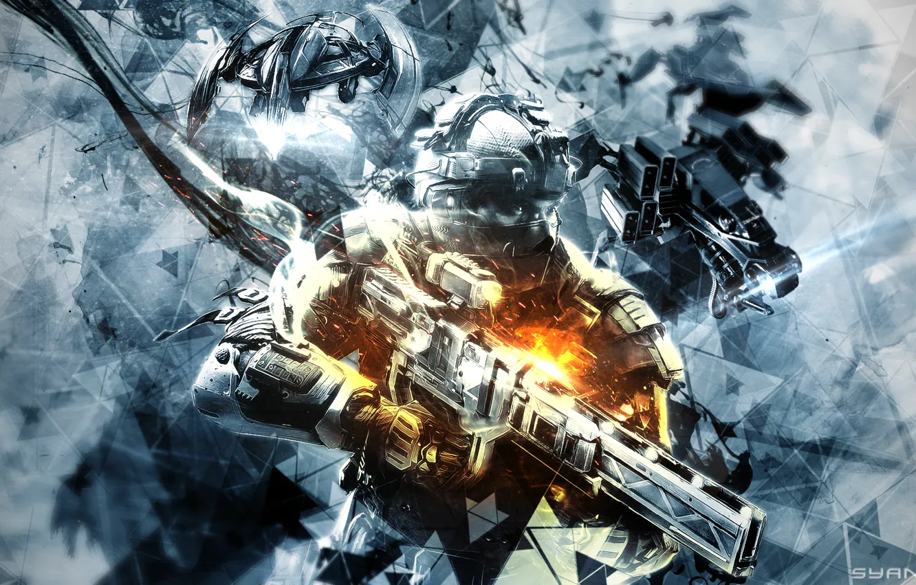 Photo wallpaper gun, killzone, soldier, Video Game, PS4, Guerrilla Games, Killzone: Shadow Fall, Shadow Fall