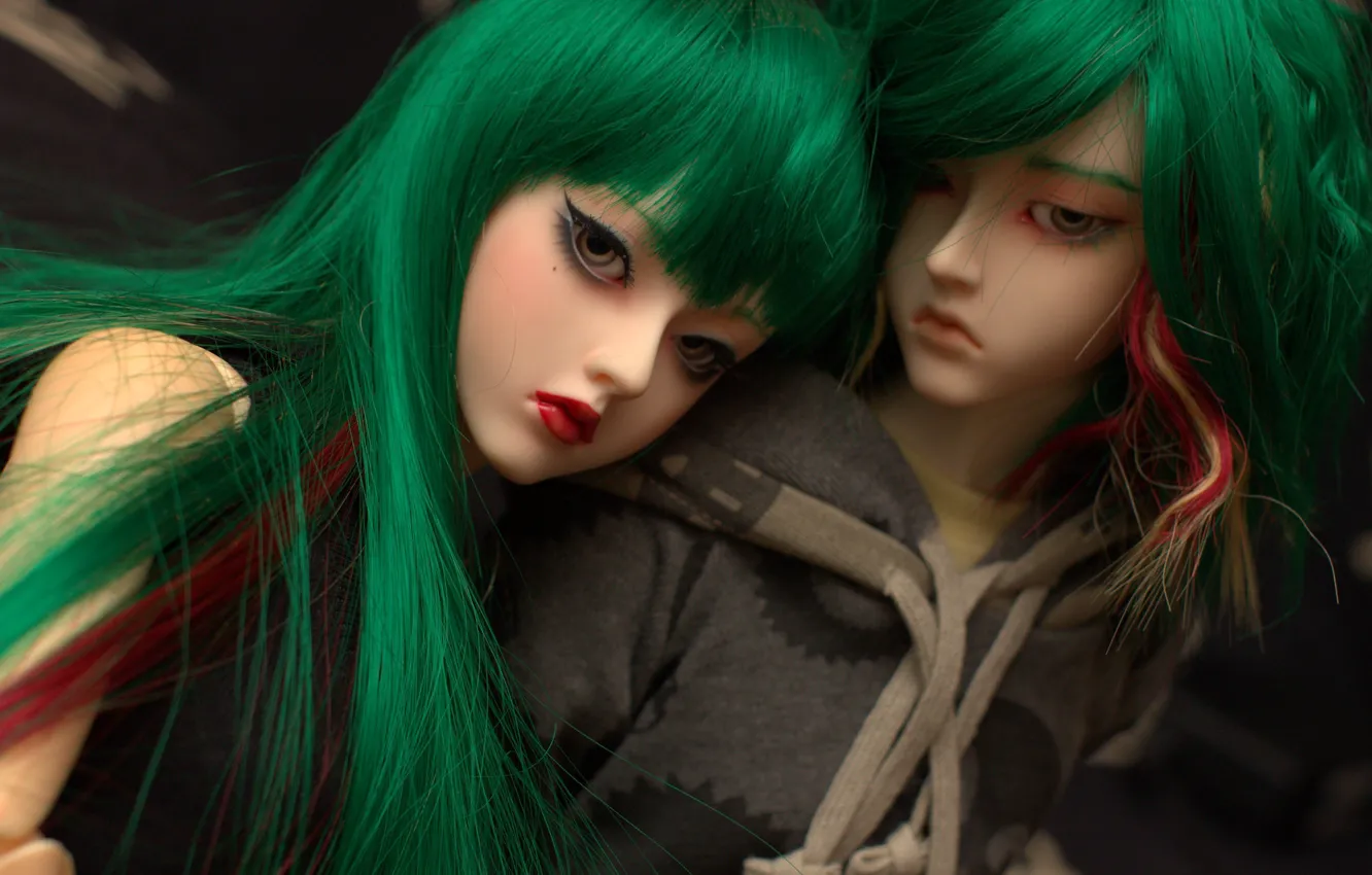 Photo wallpaper girl, hair, doll, Asian