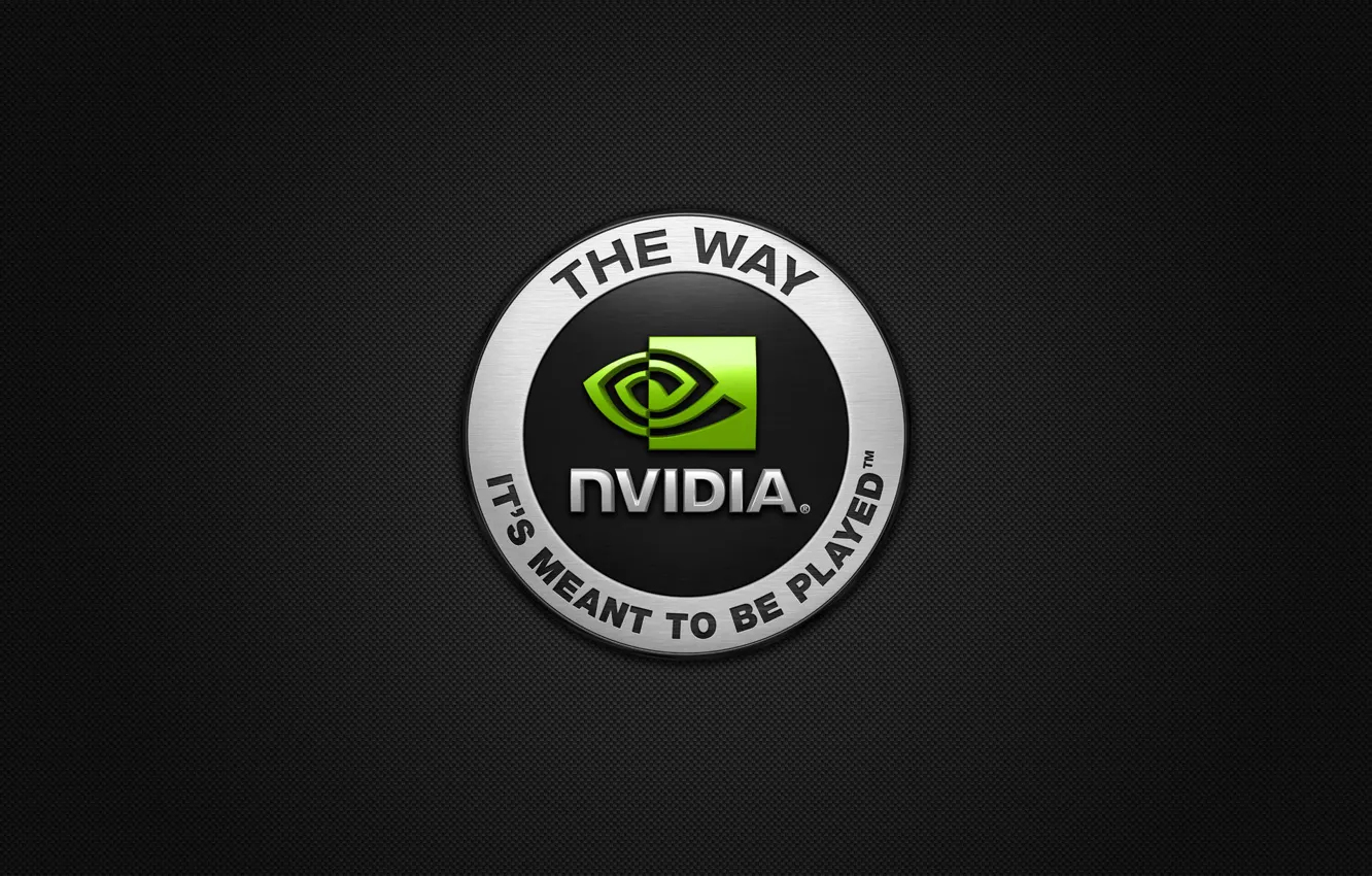Photo wallpaper nvidia, logo, the way its meant to be played