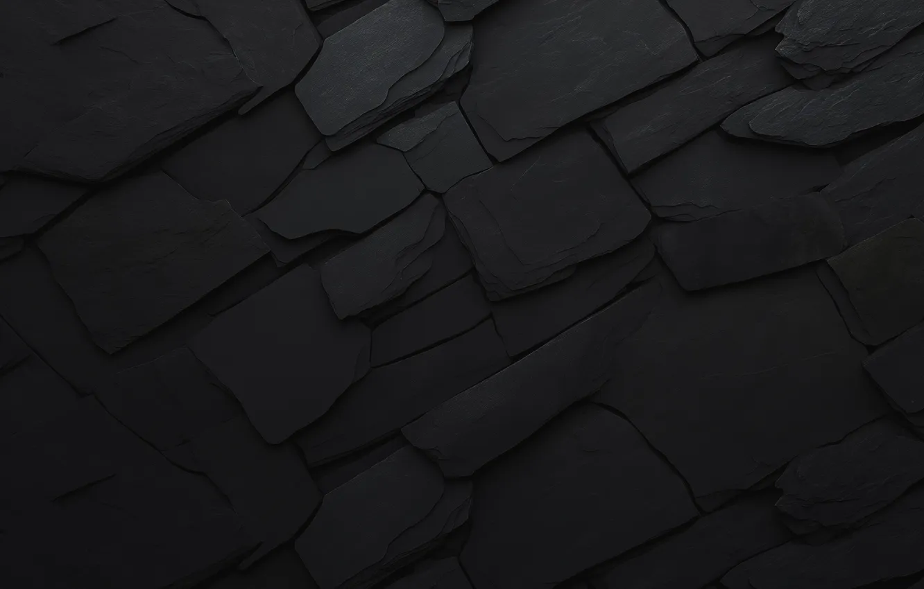 Photo wallpaper rock, wall, black, minimalism, dark, wall, black, minimalism
