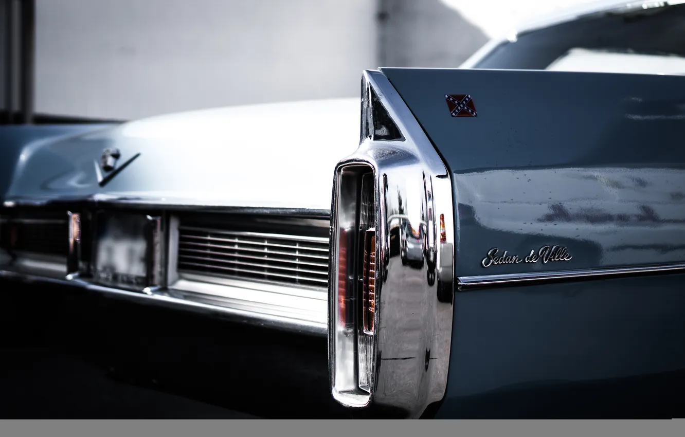 Photo wallpaper lights, Cadillac, classic, chrome, City