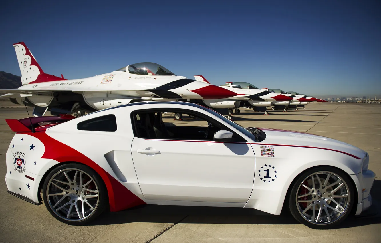 Photo wallpaper Mustang, Ford, Air, Thunderbirds, Force, Edition, 2014