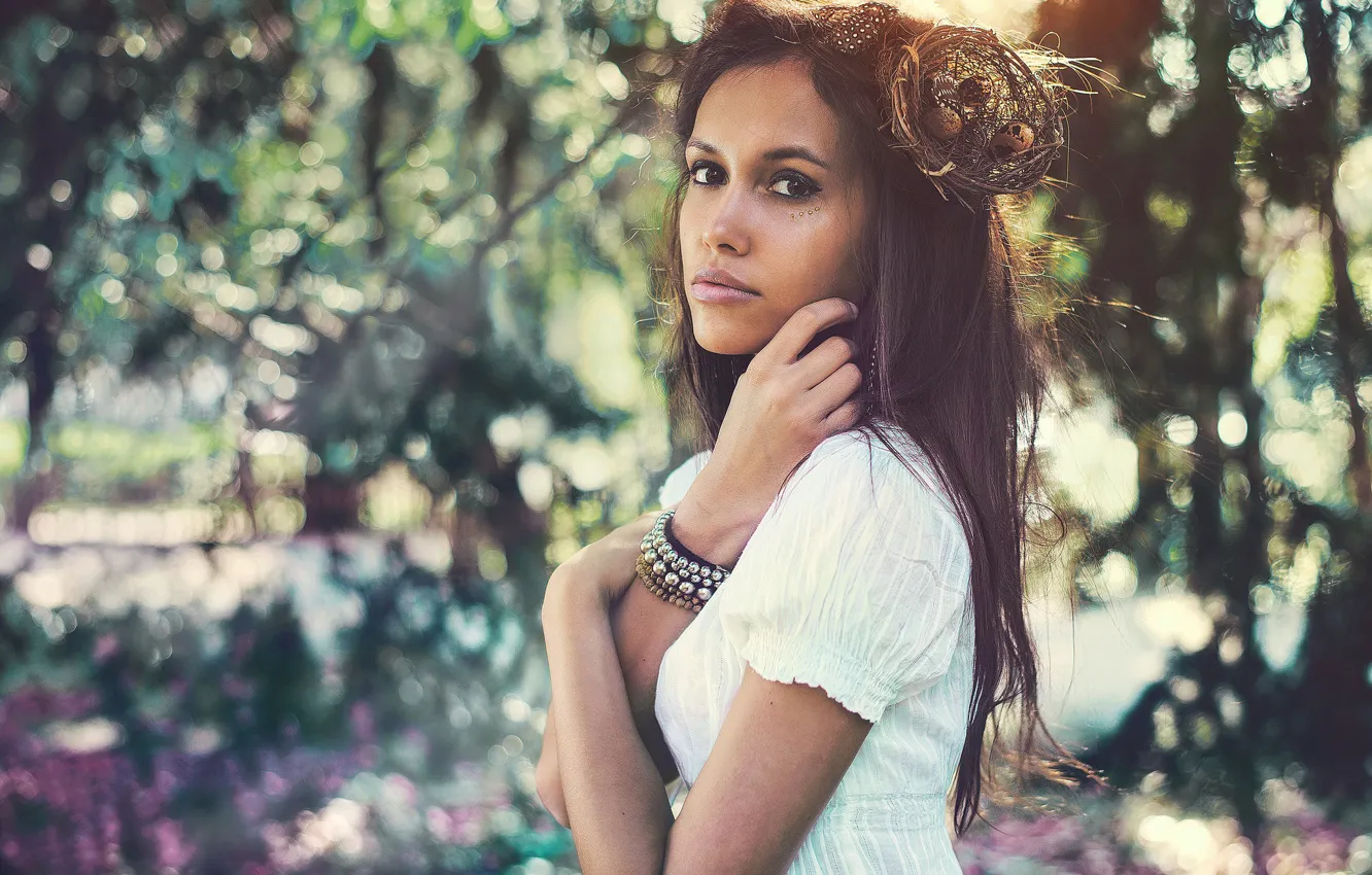 Photo wallpaper look, girl, hair, hairstyle, beautiful