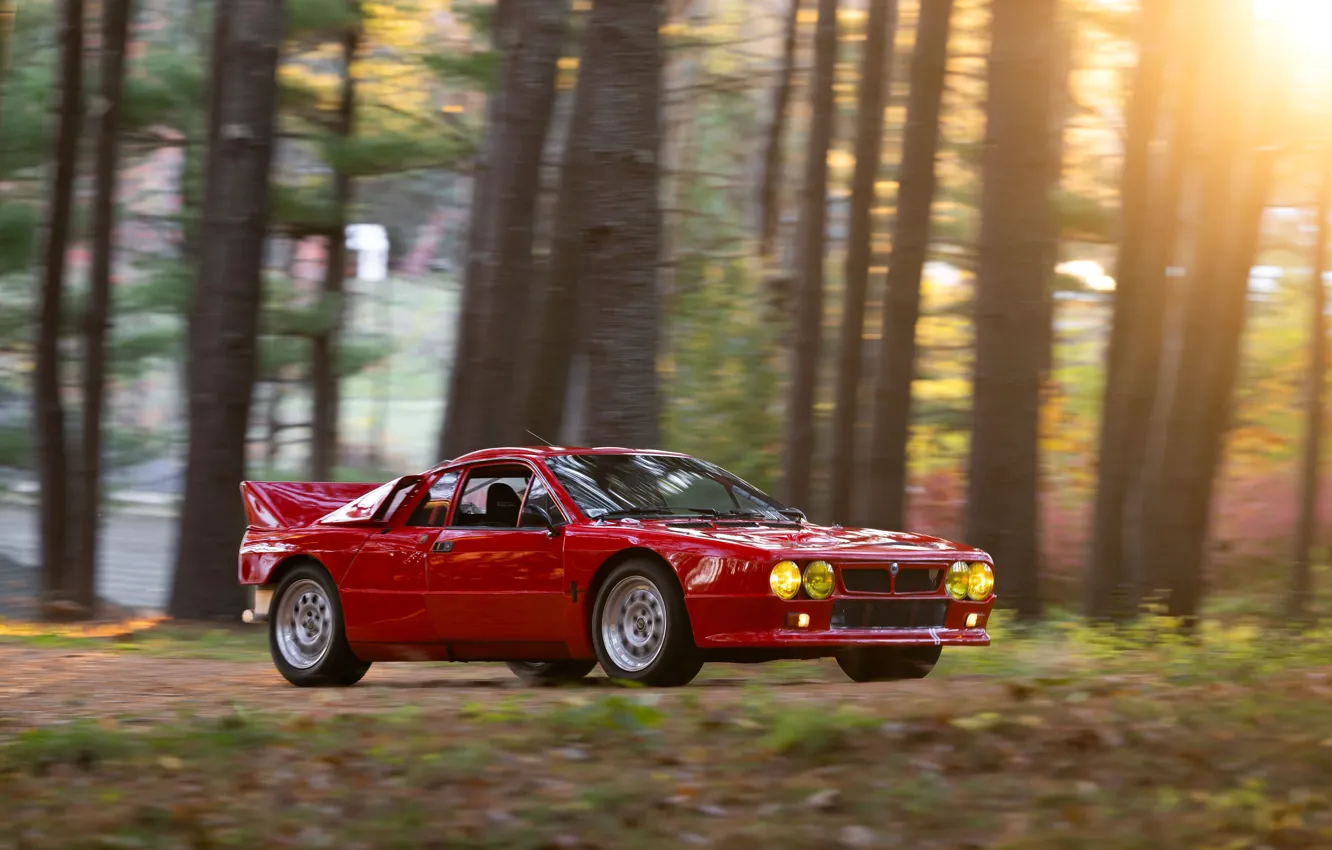 Photo wallpaper Lancia, Rally, drive, 1982, Lancia Rall Stradale 037 Stradale