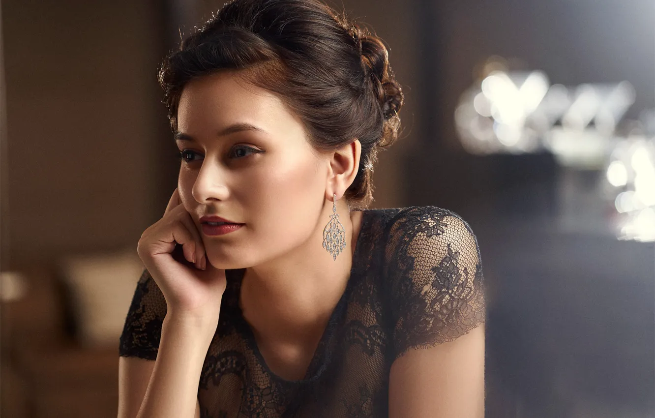 Photo wallpaper girl, hot, sexy, fashion, eyes, smile, beautiful, figure