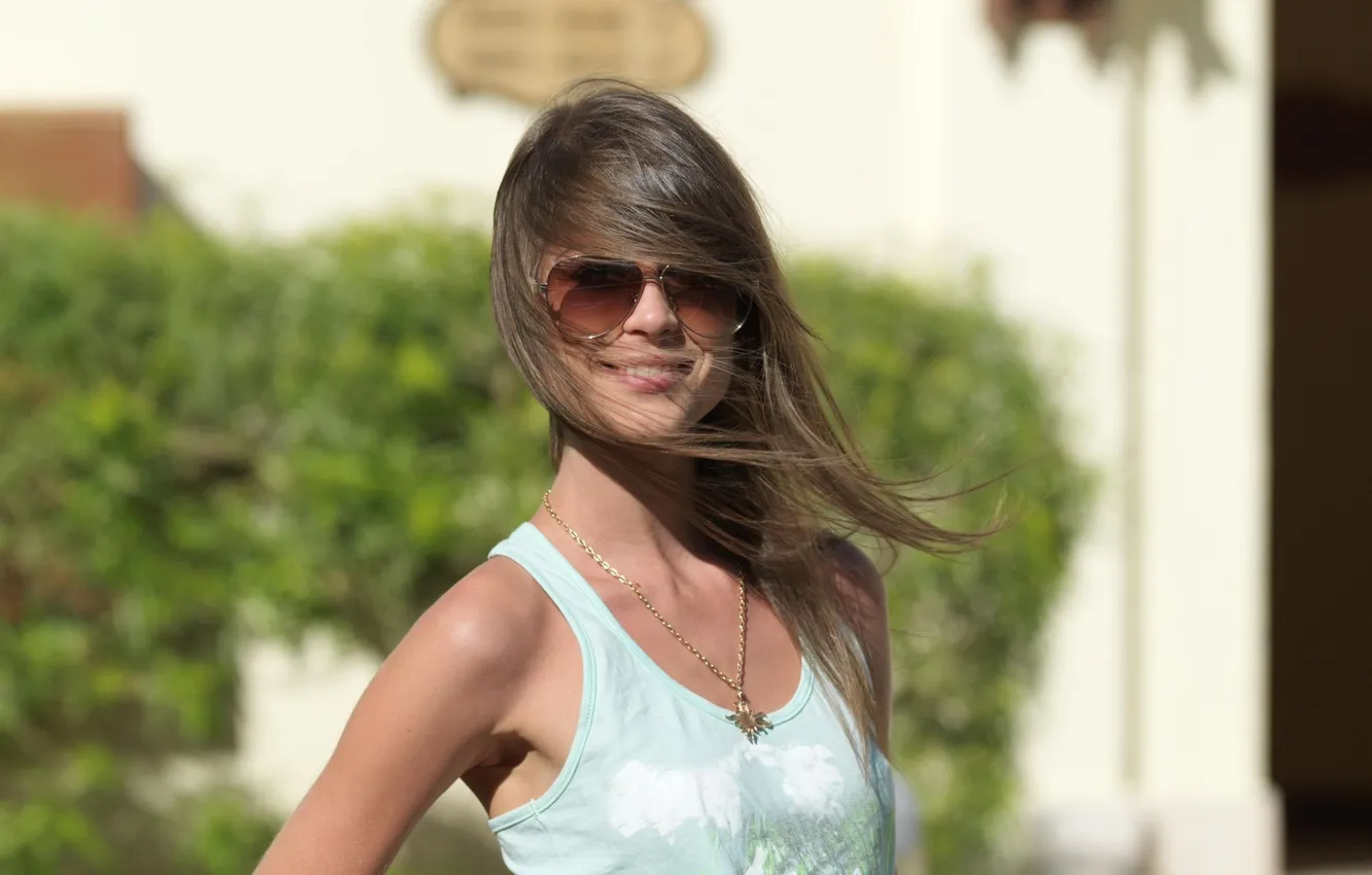 Photo wallpaper girl, model, brown hair, cute