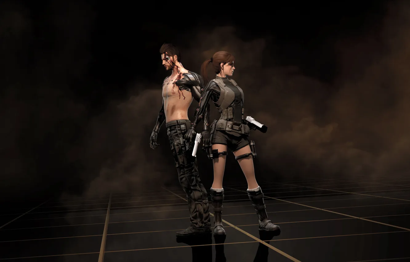 Photo wallpaper Tomb Raider, Deus Ex: Human Revolution, crossover, Lara Croft, deus ex, Adam Jensen