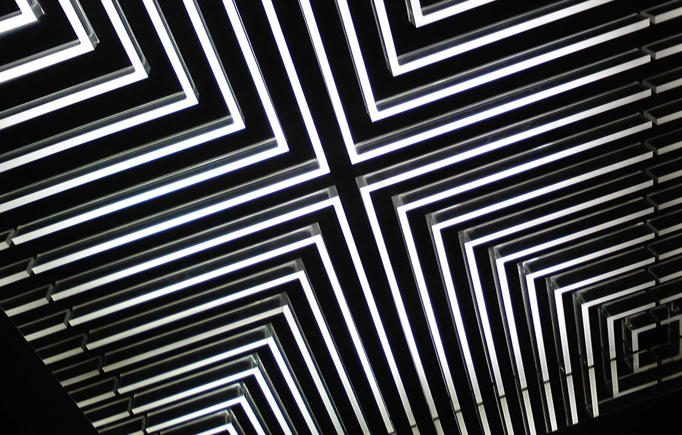 Photo wallpaper white, black, geometric, elevator