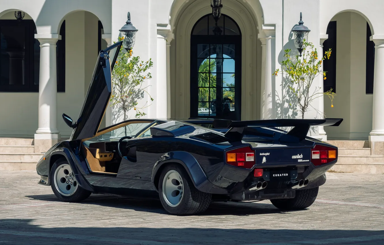 Photo wallpaper Lamborghini, supercar, black, Countach, Lamborghini Countach