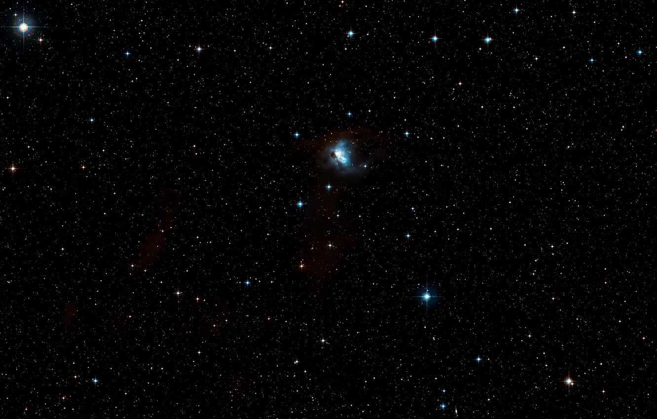 Photo wallpaper Nebula, NGC 1788, Digitized Sky Survey 2, Constellation Orion, Bat Nebula