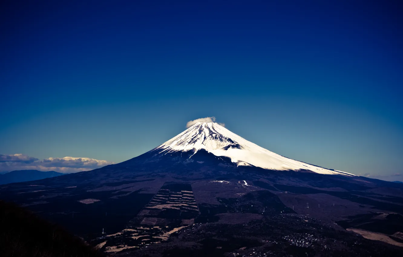 Photo wallpaper Japan, island, mountain, the volcano, Fuji, Honshu, Fuji, Fujisan