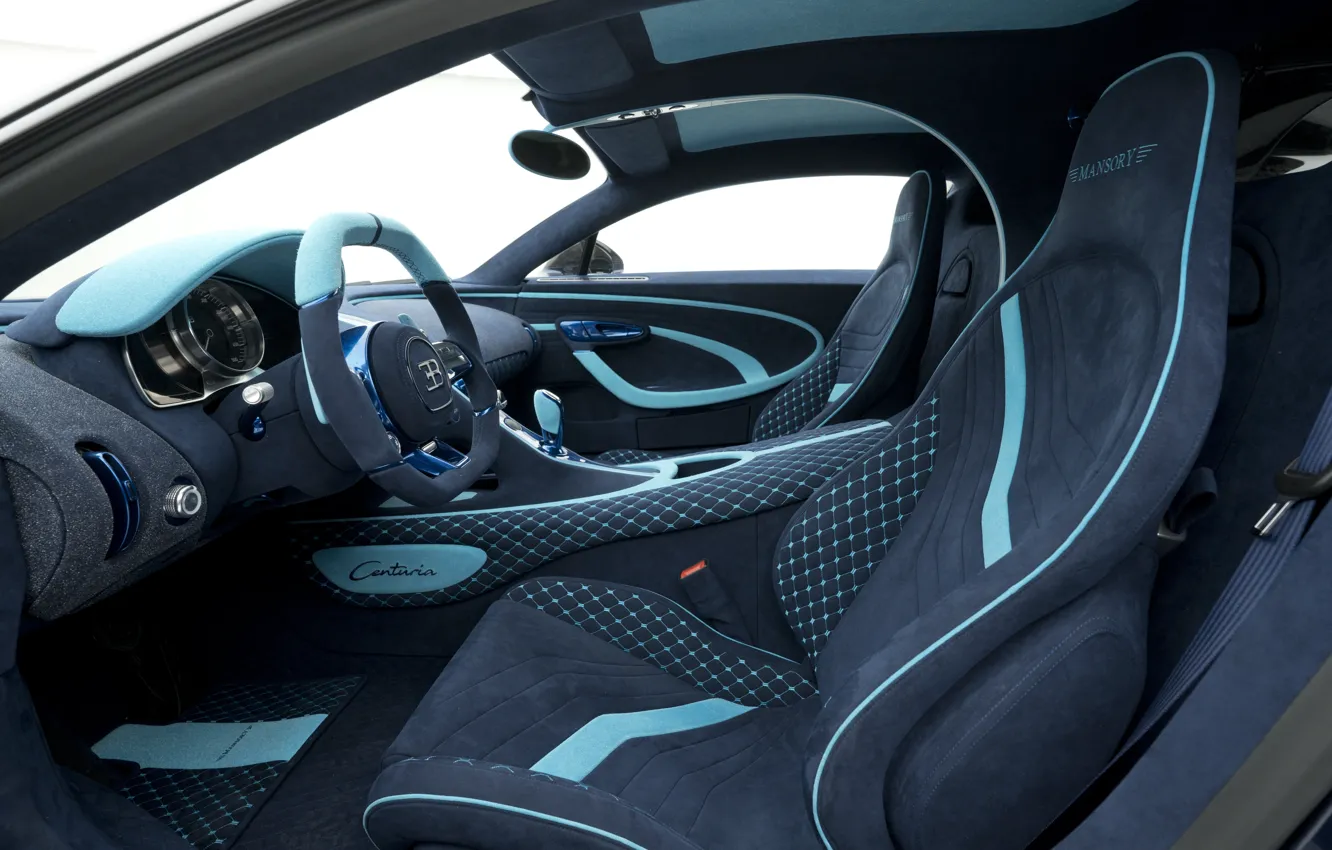 Photo wallpaper Bugatti, supercar, salon, Mansory, hypercar, Chiron, 2019, Centuria