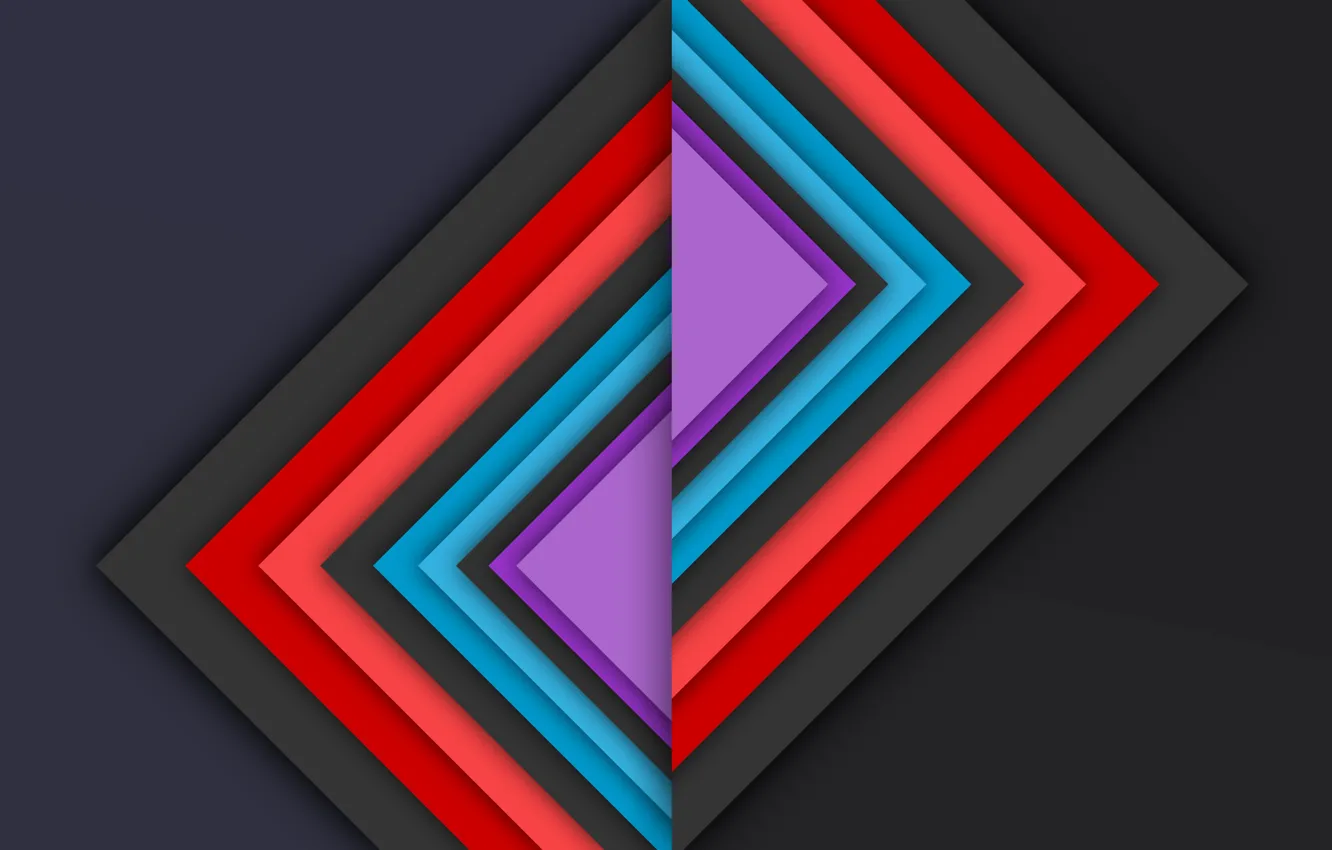 Photo wallpaper red, grey, blue, pink, geometry, design, color, material