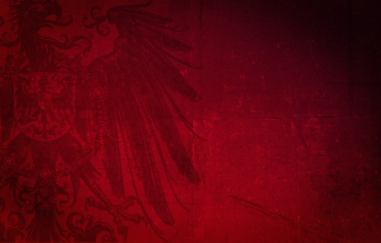 Photo wallpaper red, eagle, different