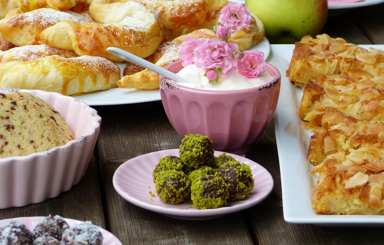 Photo wallpaper food, candy, dessert, Apple pie