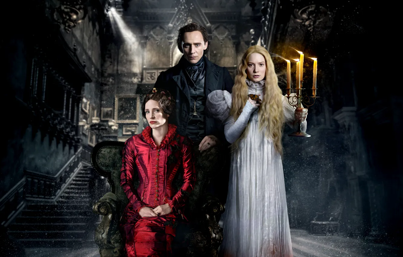 Photo wallpaper wallpaper, red, girl, horror, house, white, fantasy, Legendary Pictures