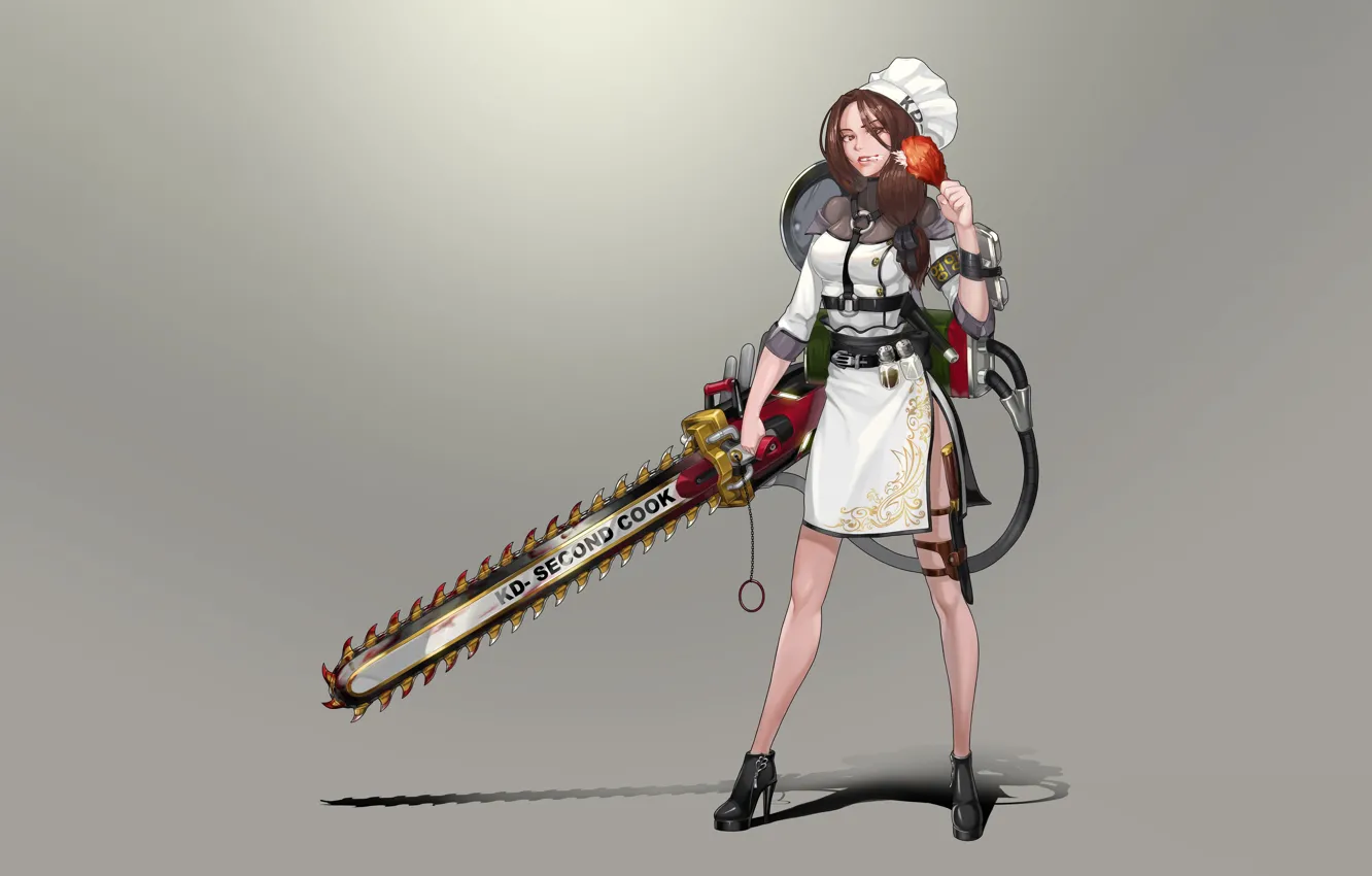 Photo wallpaper girl, fantasy, style, art, background, Illustration, cook, Minimalism