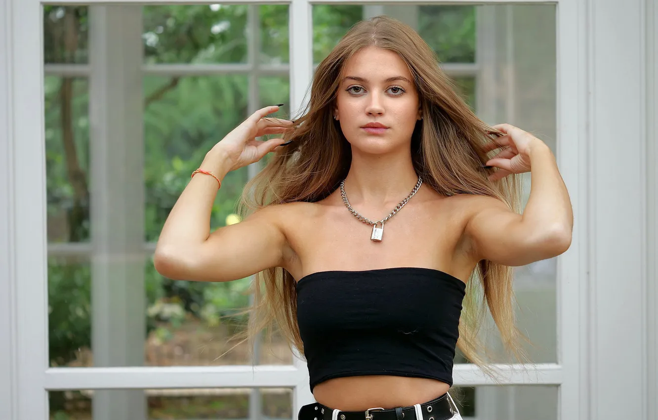 Photo wallpaper look, girl, model, hair, Soph