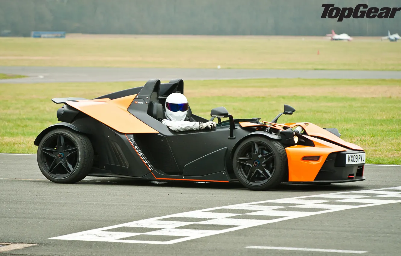 Photo wallpaper Top Gear, supercar, track, KTM, the front, KTM, Stig, The Stig