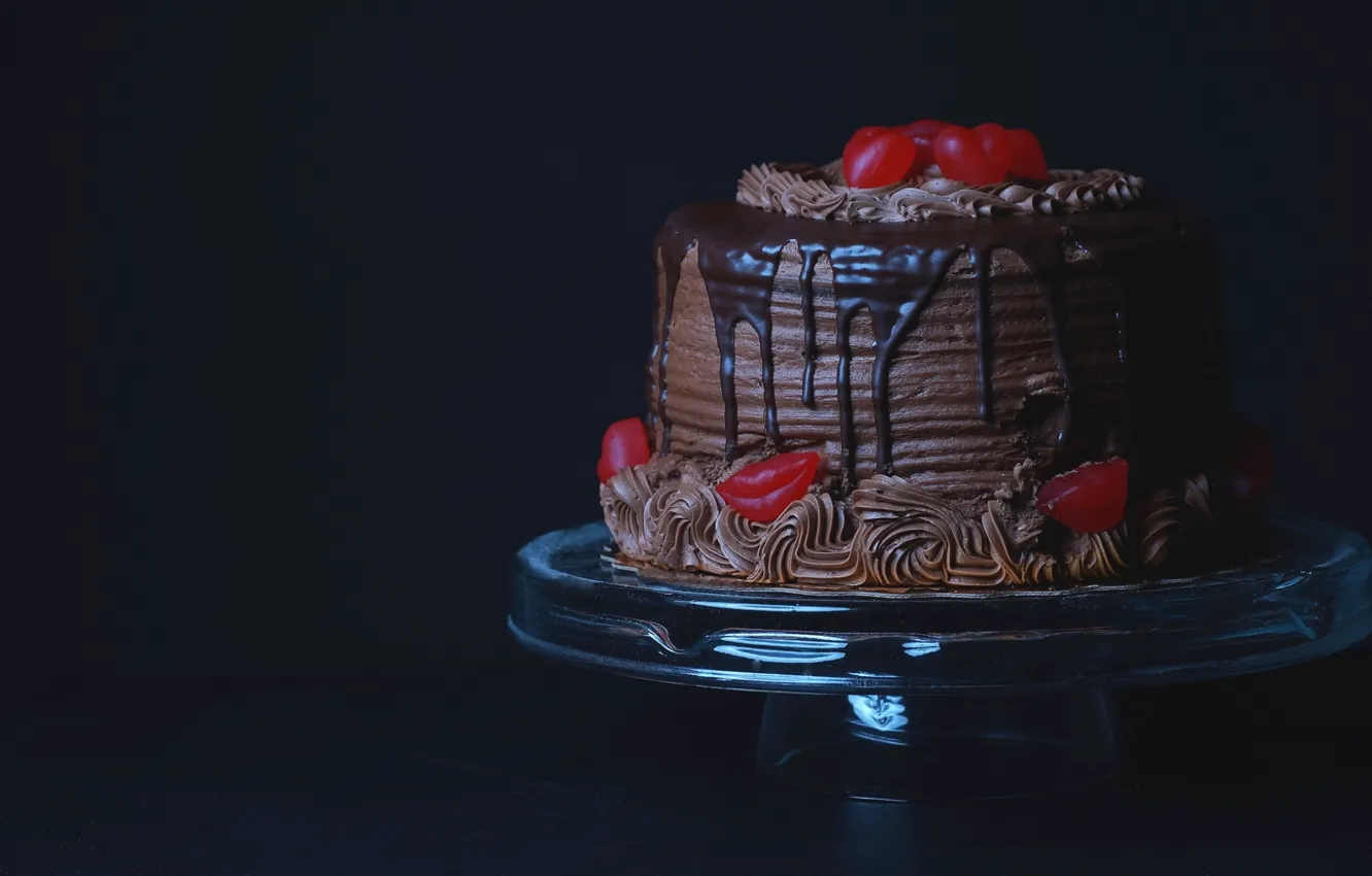 Photo wallpaper chocolate, cake, cream, dessert